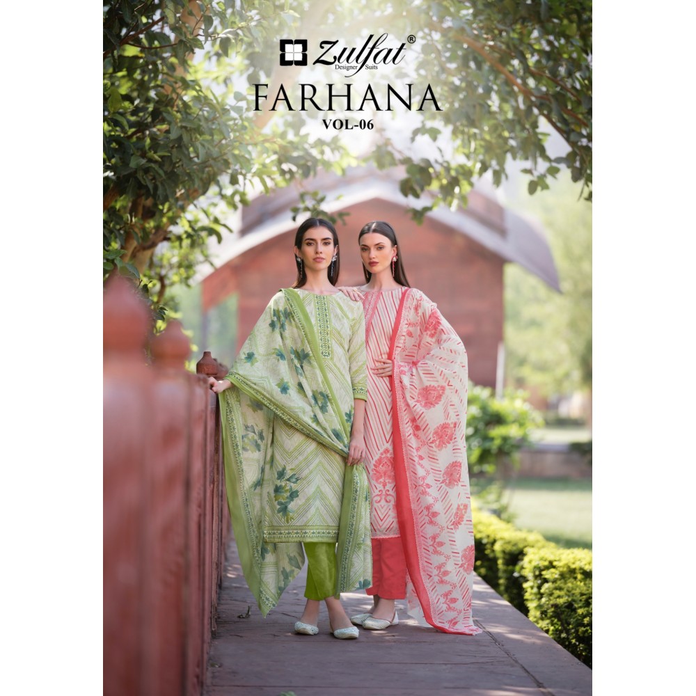 FARHANA VOL 6 ZULFAT (Cotton Dupatta)