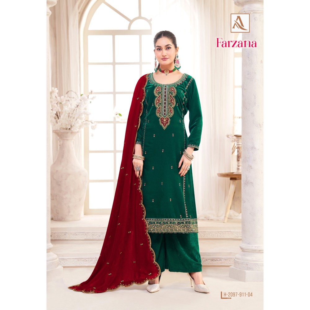 FARZANA VELVET ALOK SUITS (Winter Collection)