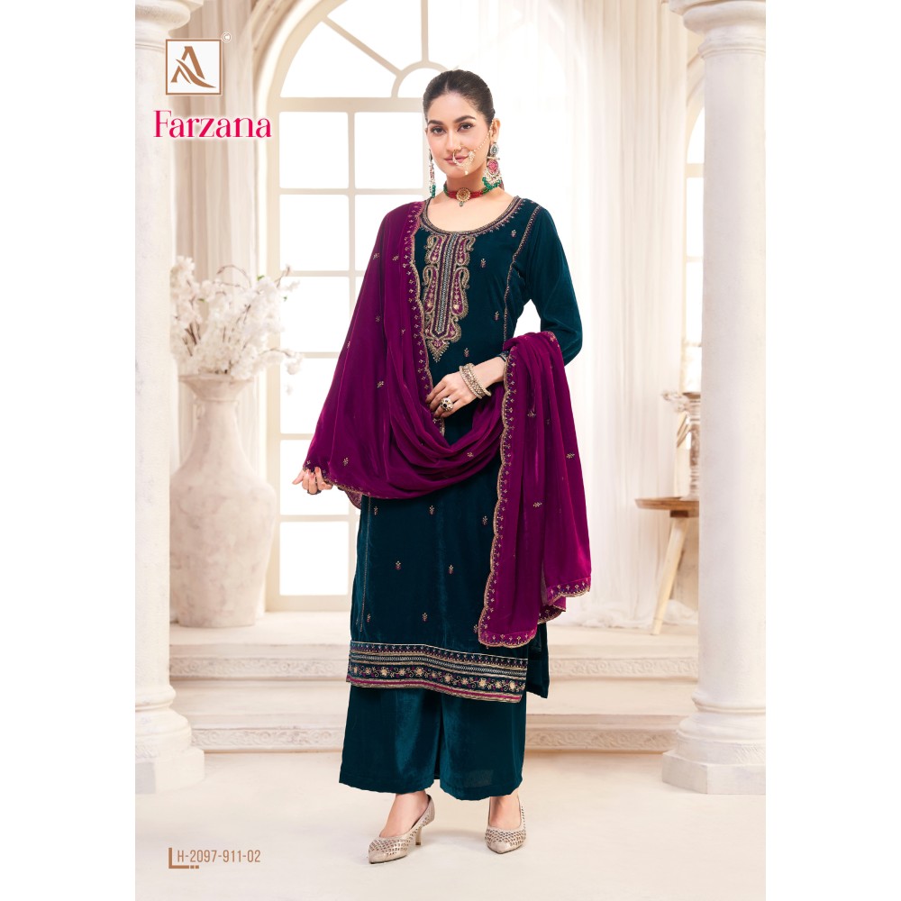 FARZANA VELVET ALOK SUITS (Winter Collection)