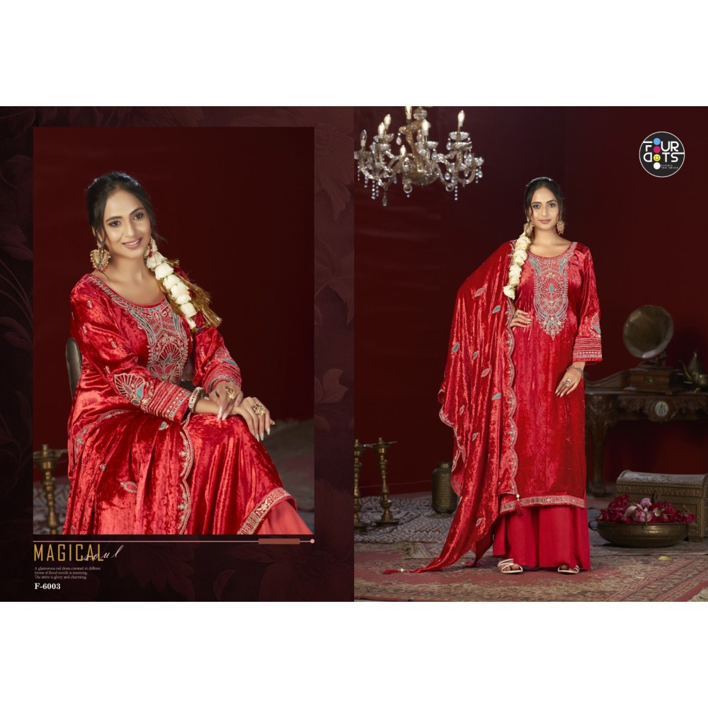 FESTIVAL MAKHMAL VELVET FOURDOTS (winter Collection)