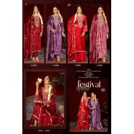 FESTIVAL MAKHMAL VELVET FOURDOTS (winter Collection)