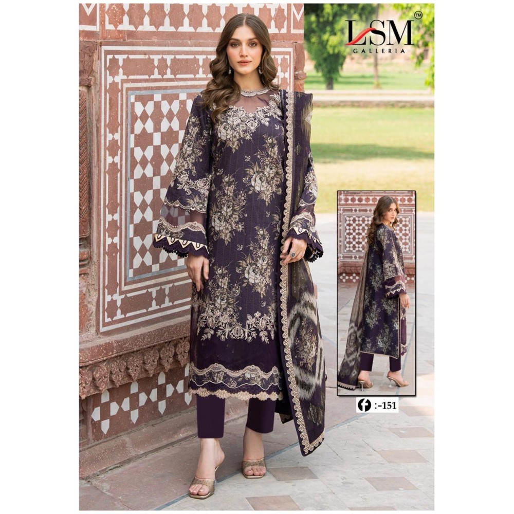 FIRDOUS QUEEN EXCLUSIVE HEAVY LAWN VOL 15 LSM (Cotton Dupatta)