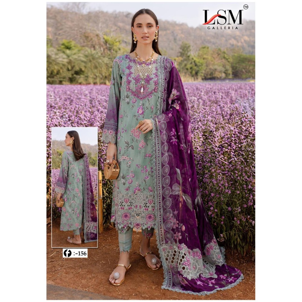 FIRDOUS QUEEN EXCLUSIVE HEAVY LAWN VOL 15 LSM (Cotton Dupatta)