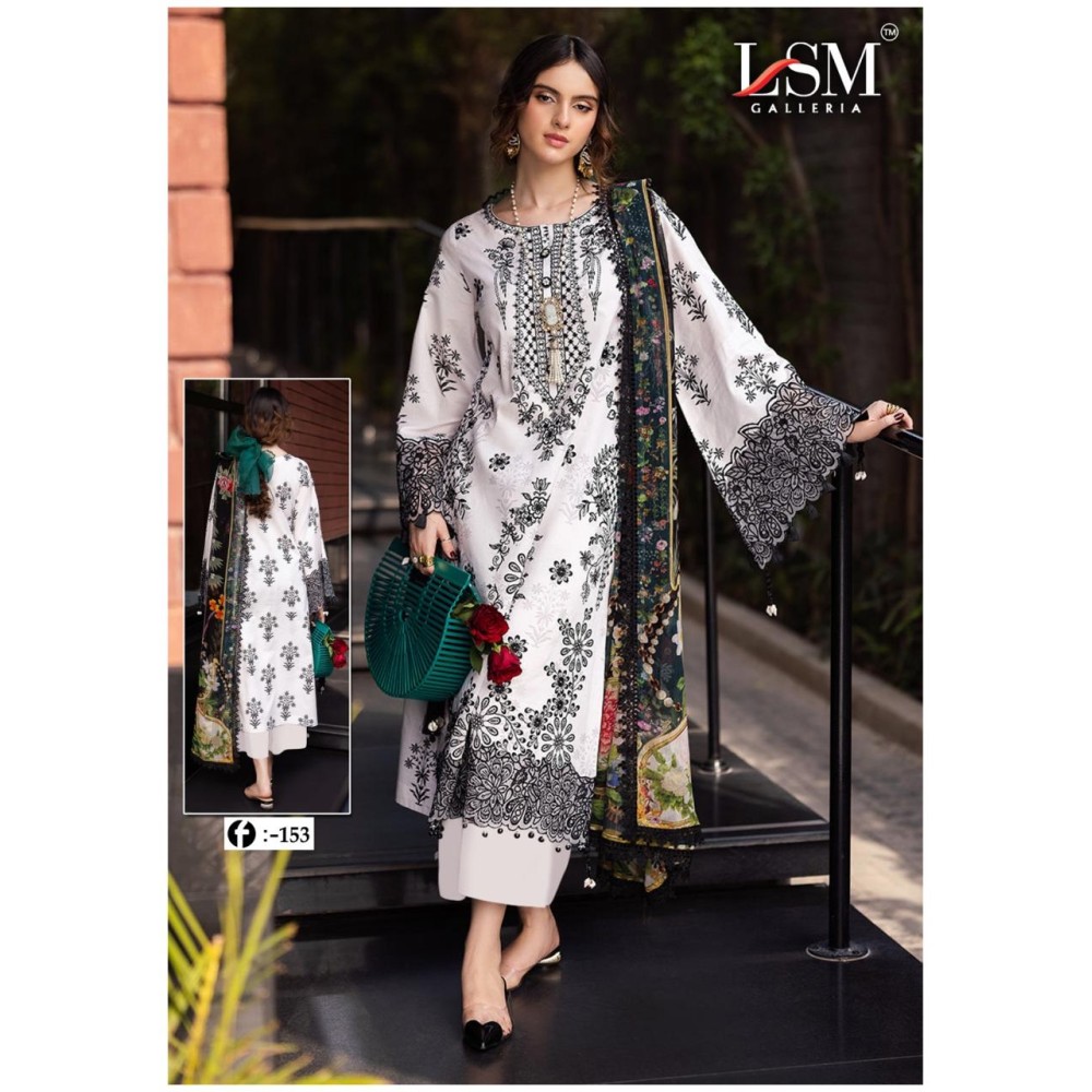 FIRDOUS QUEEN EXCLUSIVE HEAVY LAWN VOL 15 LSM (Cotton Dupatta)