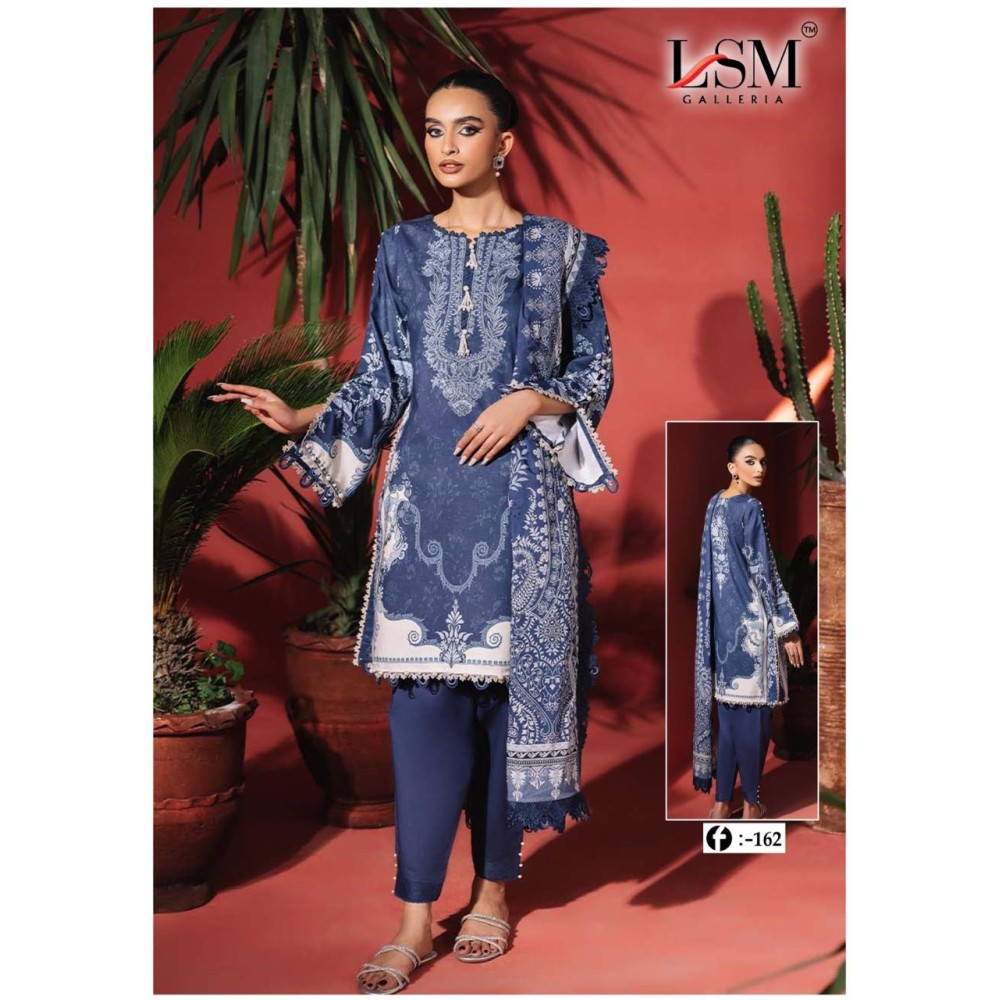 FIRDOUS QUEEN EXCLUSIVE HEAVY LAWN VOL 16 LSM (Cotton Dupatta)