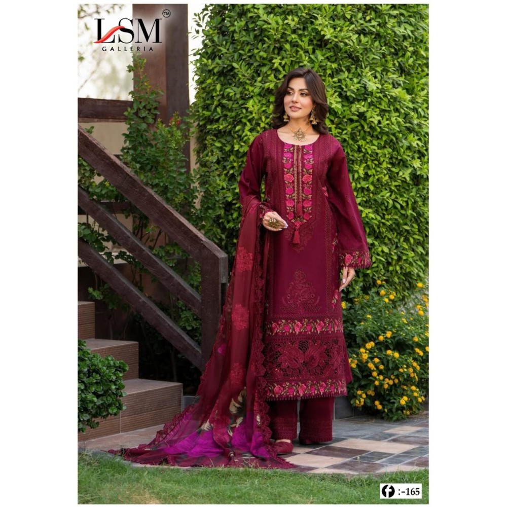 FIRDOUS QUEEN EXCLUSIVE HEAVY LAWN VOL 16 LSM (Cotton Dupatta)