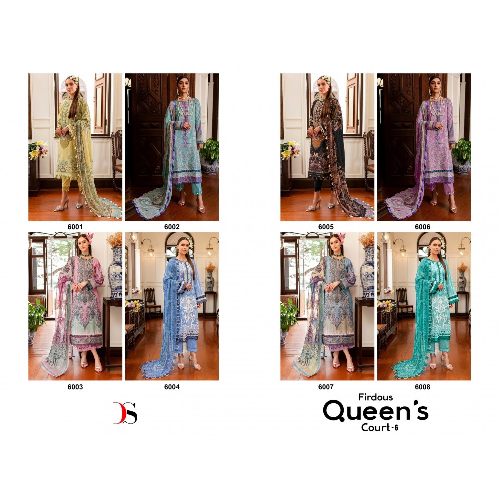 FIRDOUS QUEENS COURT 6 BY DEEPSY (Chiffon Dupatta)