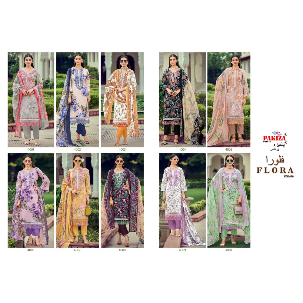 FLORA VOL 4 PAKIZA (Cotton Dupatta)