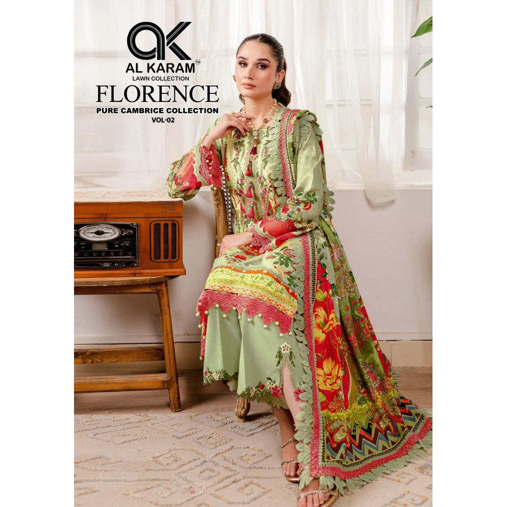 FLORENCE R VOL 2  AL KARAM  (Cotton Dupatta)