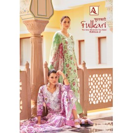 FULKARI 2 ALOK SUITS (Cotton Dupatta)