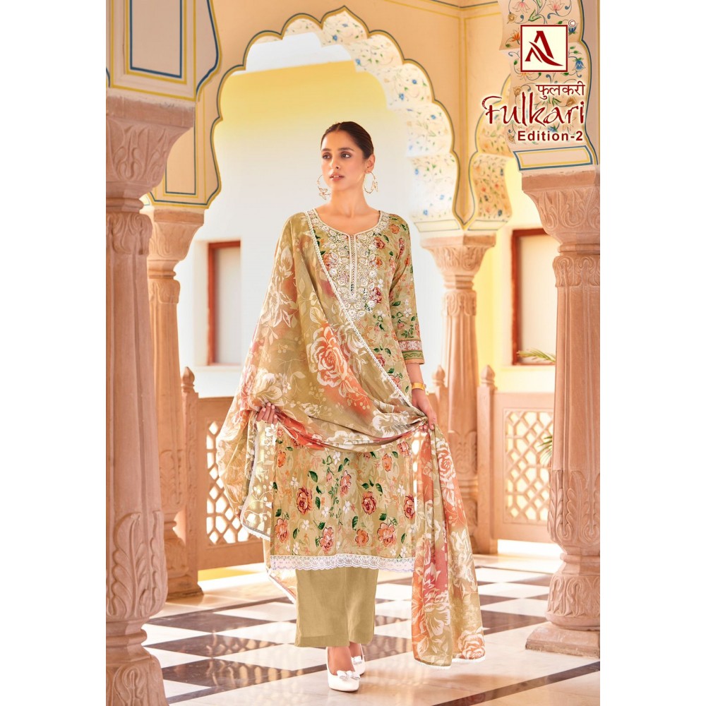 FULKARI 2 ALOK SUITS (Cotton Dupatta)