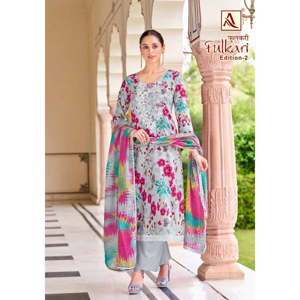 FULKARI 2 ALOK SUITS (Cotton Dupatta)