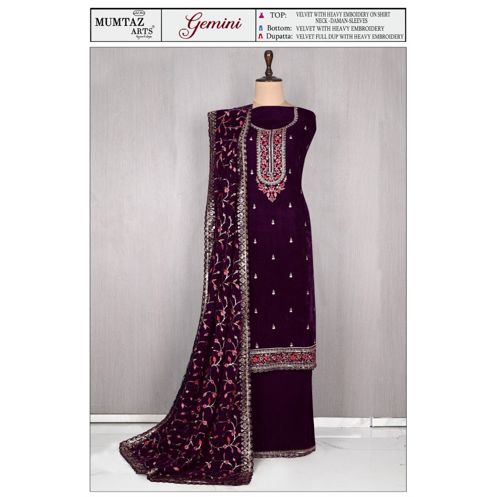 GEMINI VELVET MUMTAZ ARTS (winter Collection)