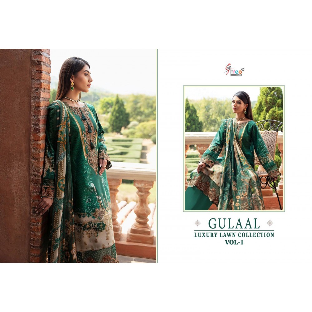 GULAAL LUXURY LAWN COLLECTION VOL 1 SHREE FABS (Chiffon Dupatta)