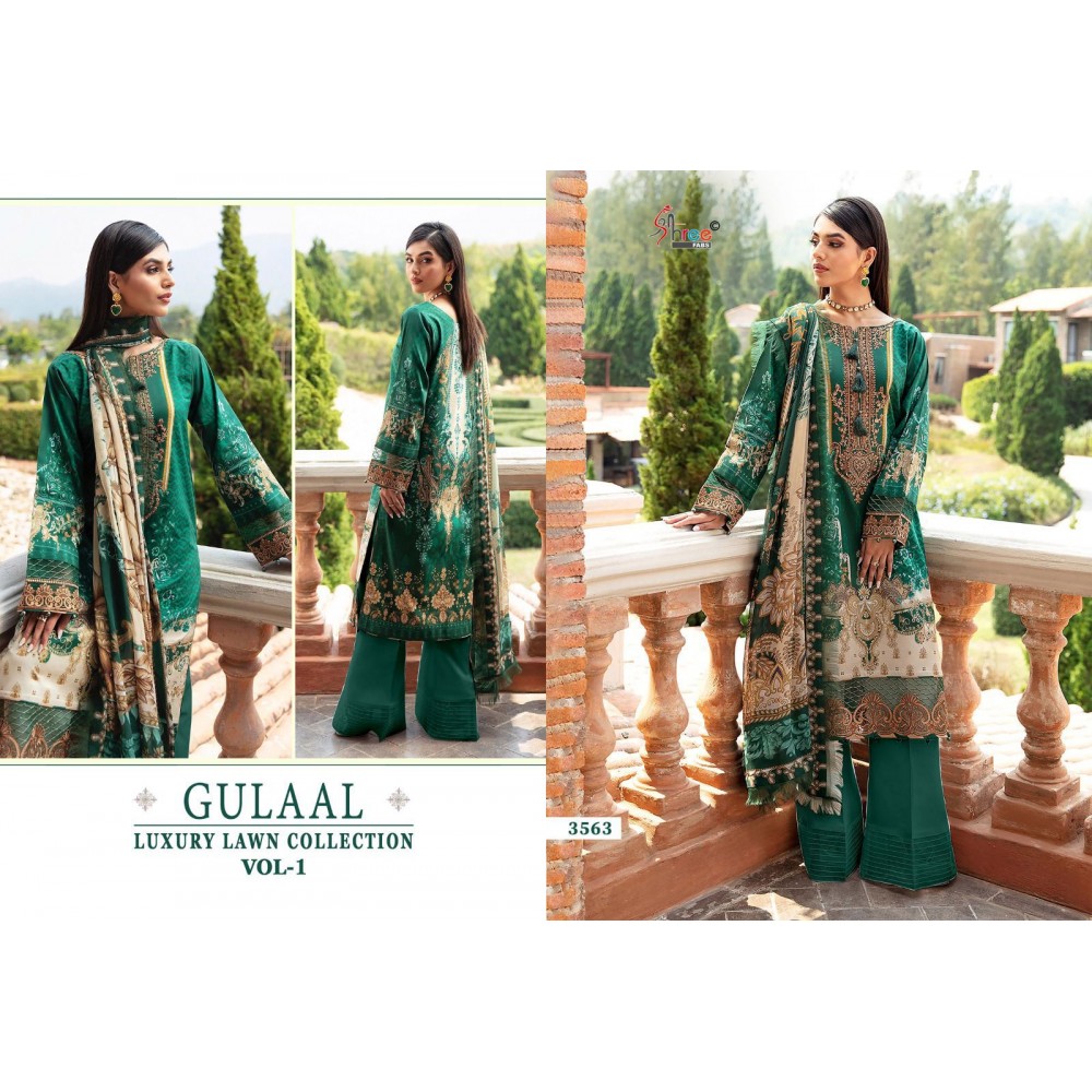 GULAAL LUXURY LAWN COLLECTION VOL 1 SHREE FABS (Chiffon Dupatta)