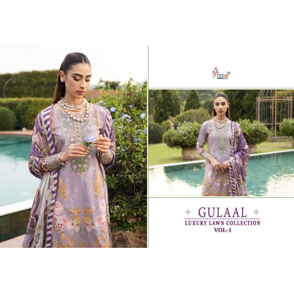 GULAAL LUXURY LAWN COLLECTION VOL 1 SHREE (Chiffon Dupatta)