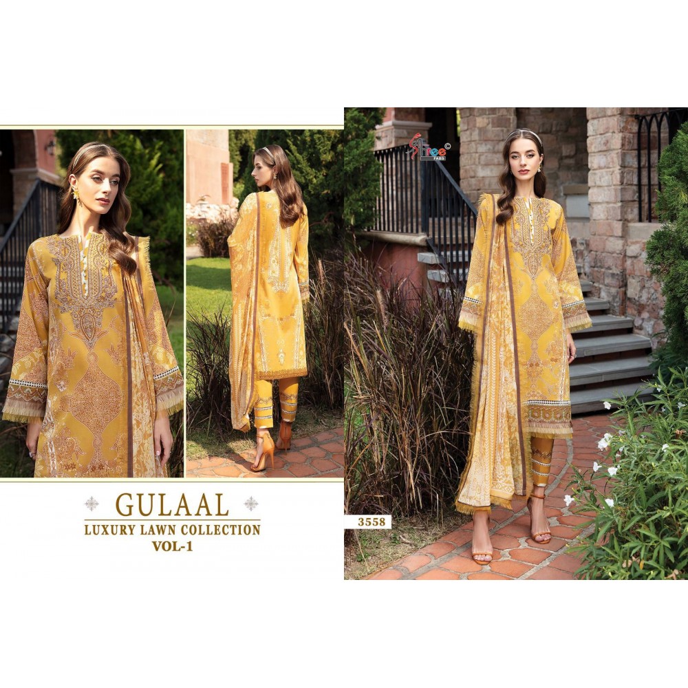 GULAAL LUXURY LAWN COLLECTION VOL 1 SHREE (Cotton Dupatta)