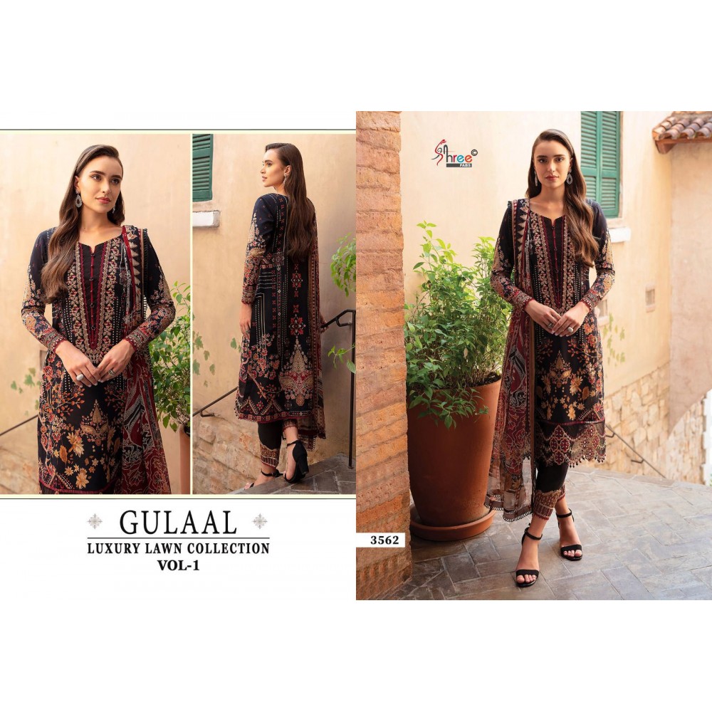 GULAAL LUXURY LAWN COLLECTION VOL 1 SHREE (Cotton Dupatta)