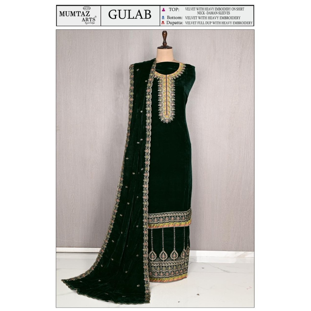 GULAB VELVET MUMTAZ ARTS (winter Collection)