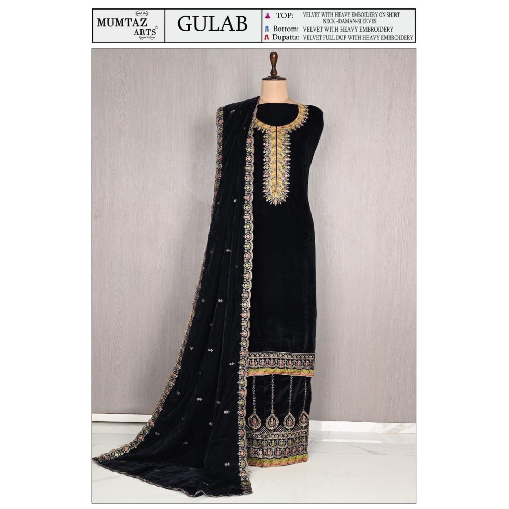 GULAB VELVET MUMTAZ ARTS (winter Collection)
