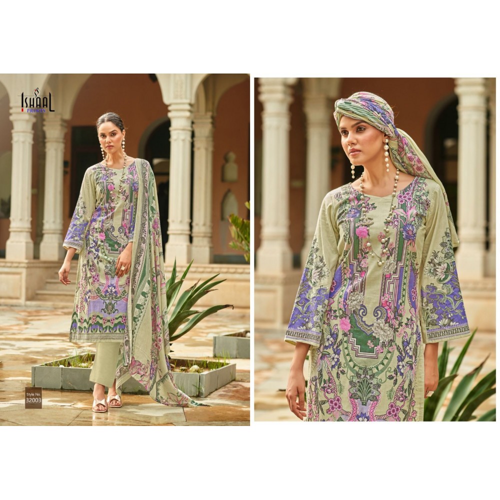 GULMOHAR VOL 32 ISHAAL  (Cotton Dupatta)