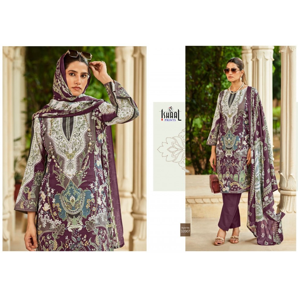 GULMOHAR VOL 32 ISHAAL  (Cotton Dupatta)