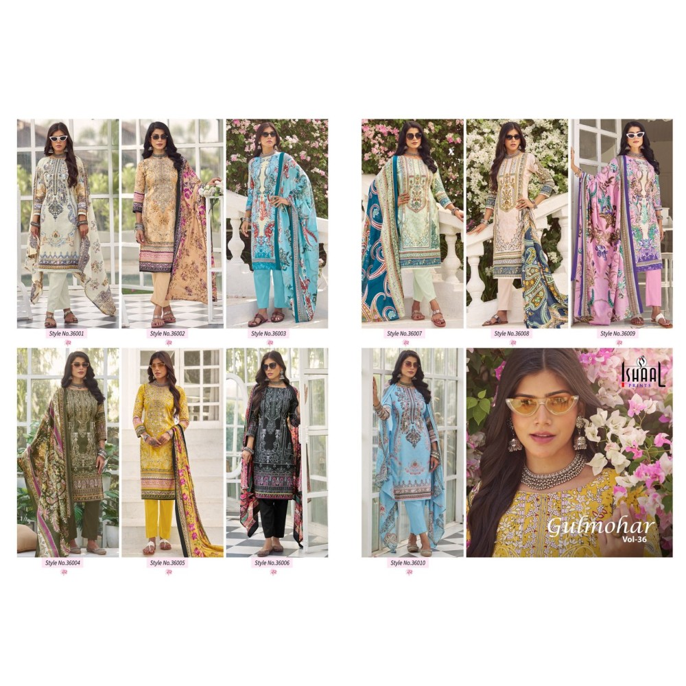 GULMOHAR VOL 36 ISHAAL (Cotton Dupatta)