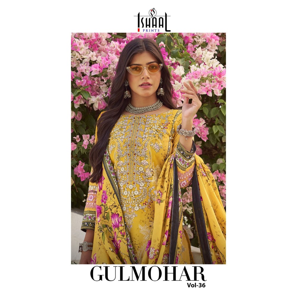 GULMOHAR VOL 36 ISHAAL (Cotton Dupatta)