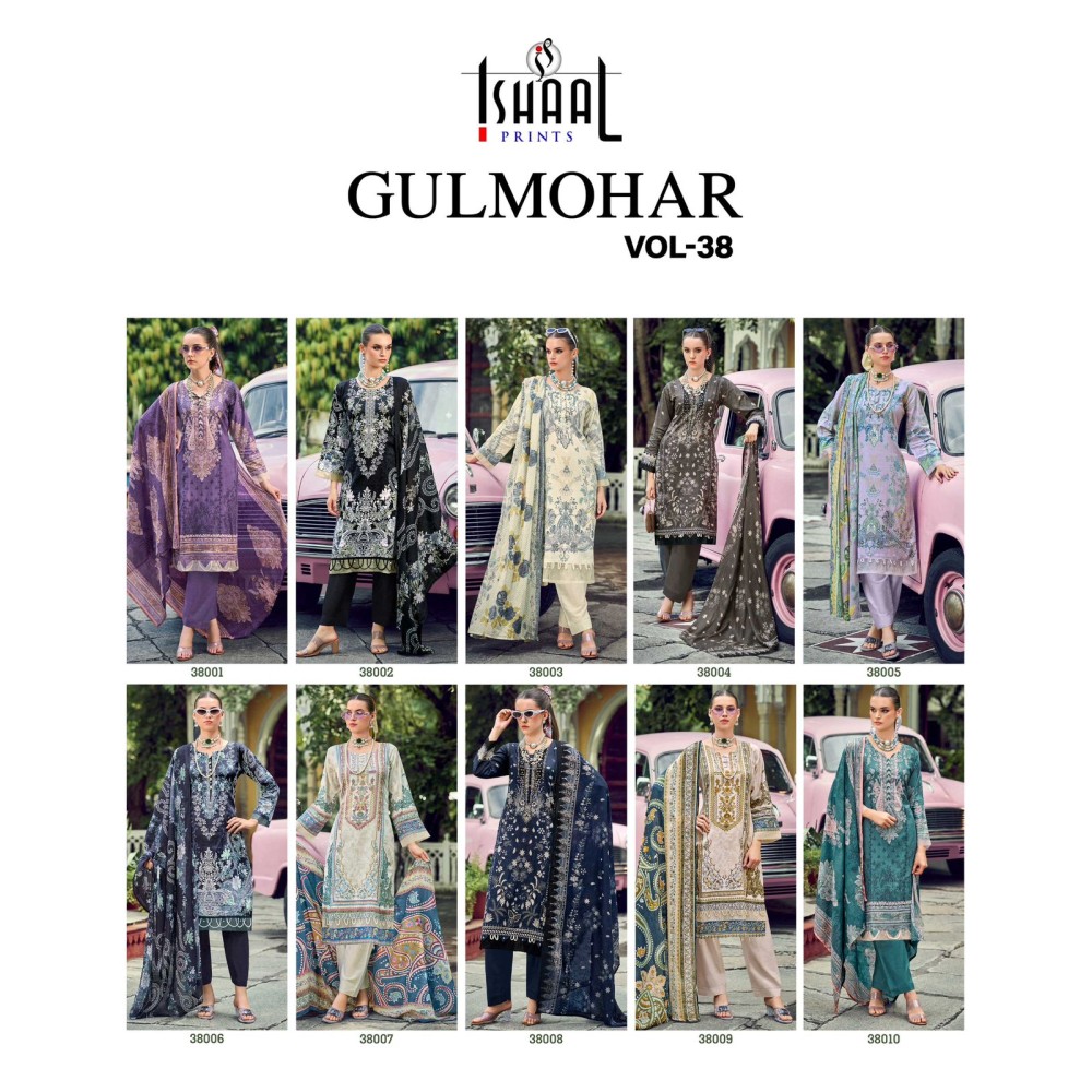 GULMOHAR VOL 38 ISHAAL (Cotton Dupatta)