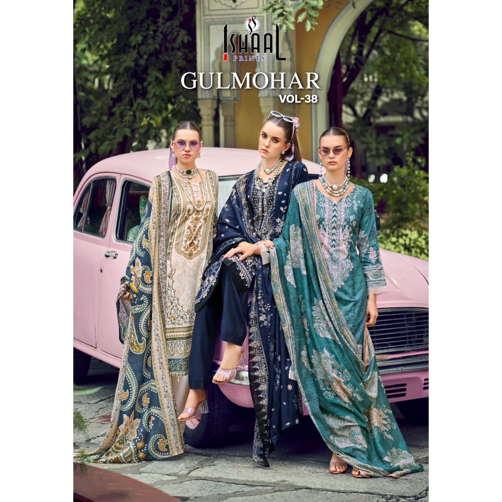 GULMOHAR VOL 38 ISHAAL (Cotton Dupatta)