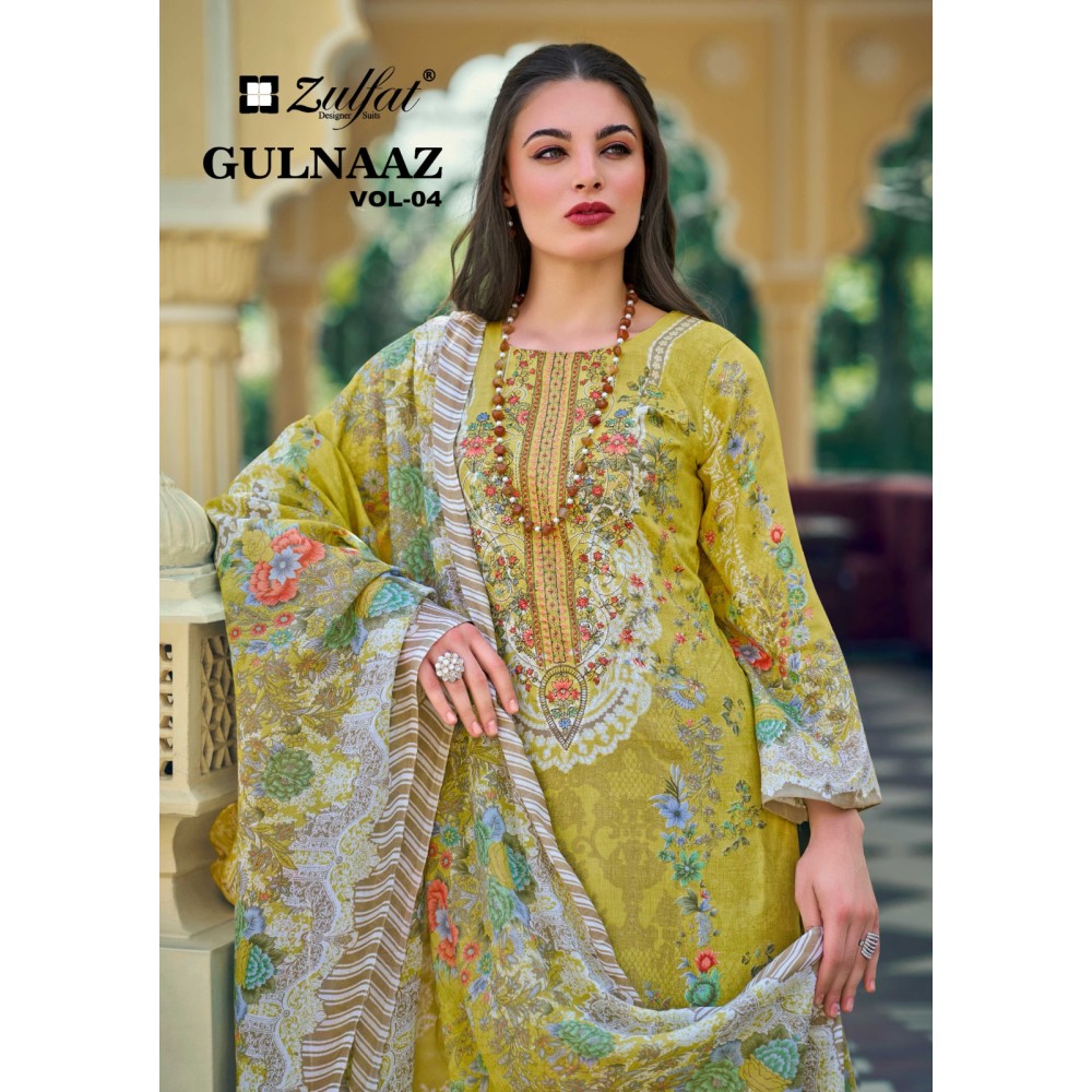 GULNAAZ VOL 4 ZULFAT  (Cotton Dupatta)