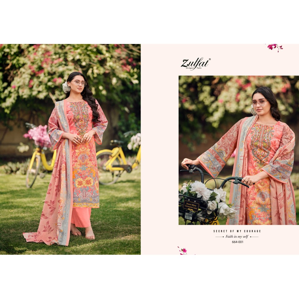 GULNAAZ VOL 6 ZULFAT  (Cotton Dupatta)