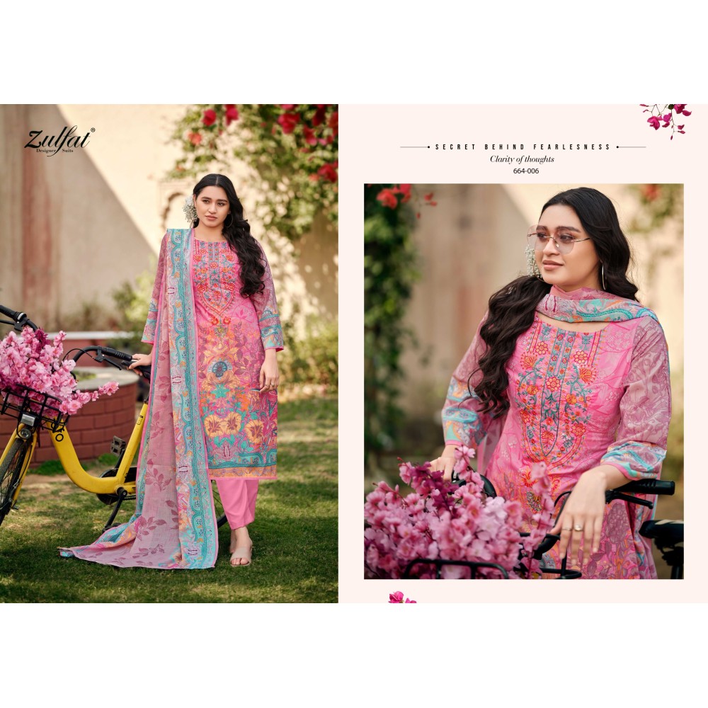 GULNAAZ VOL 6 ZULFAT  (Cotton Dupatta)