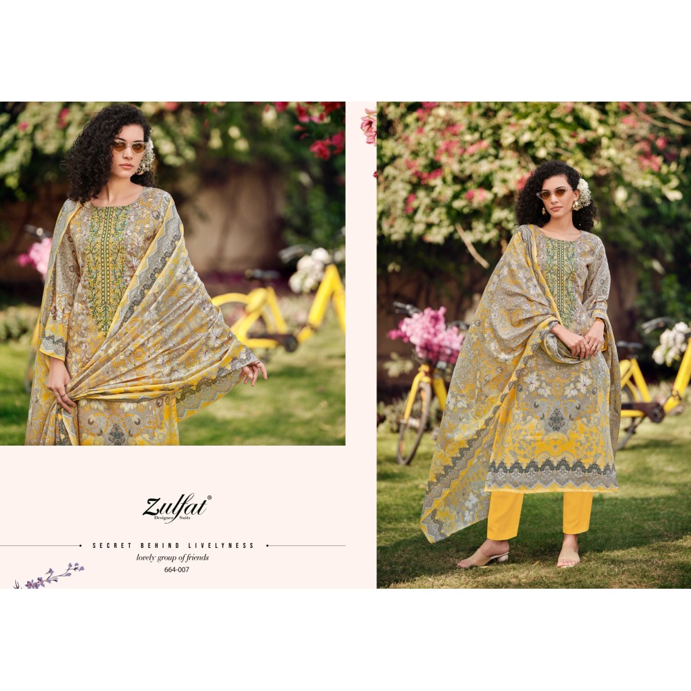GULNAAZ VOL 6 ZULFAT  (Cotton Dupatta)