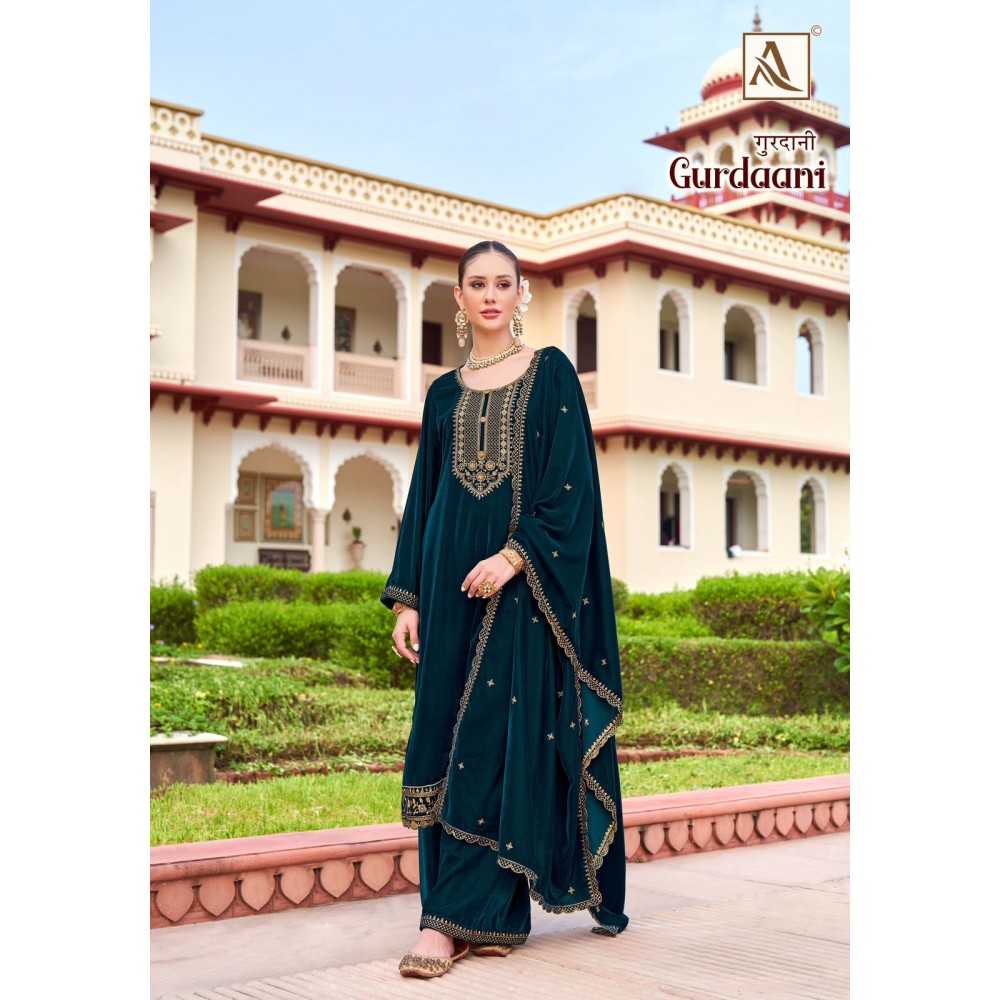 GURDAANI VELVET ALOK SUITS (Winter Collection)