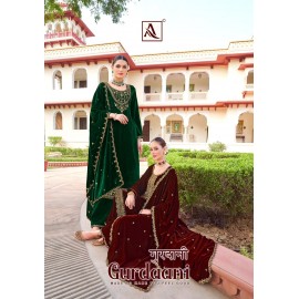 GURDAANI VELVET ALOK SUITS (Winter Collection)