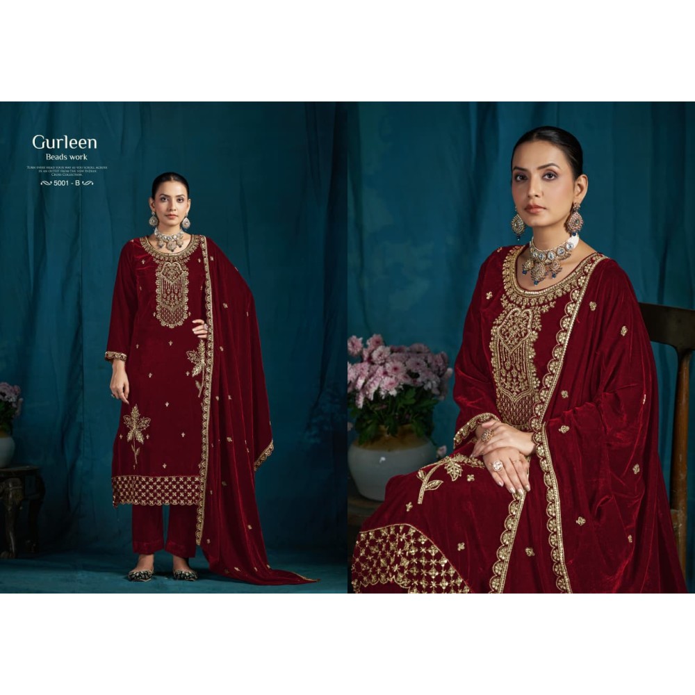 GURLEEN VELVET RK GOLD (Winter Collection)