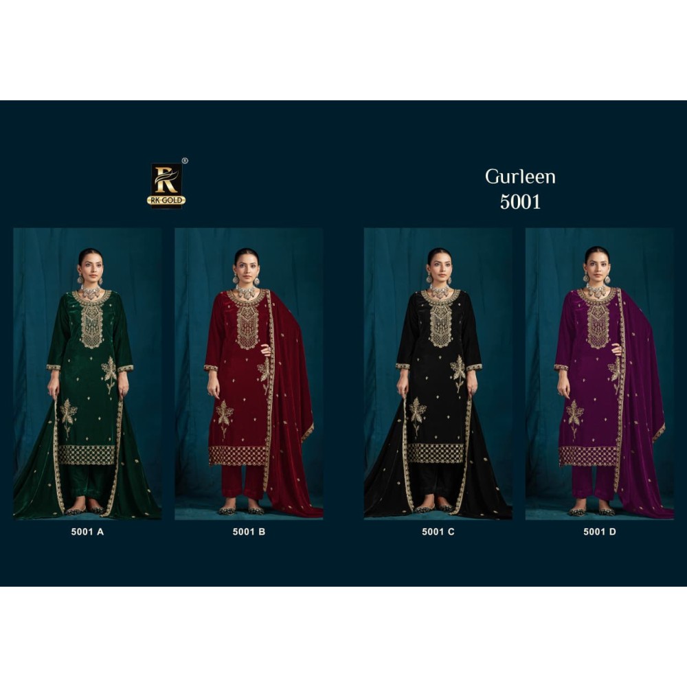 GURLEEN VELVET RK GOLD (Winter Collection)