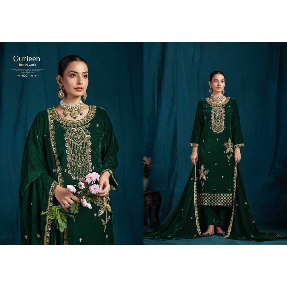 GURLEEN VELVET RK GOLD (Winter Collection)