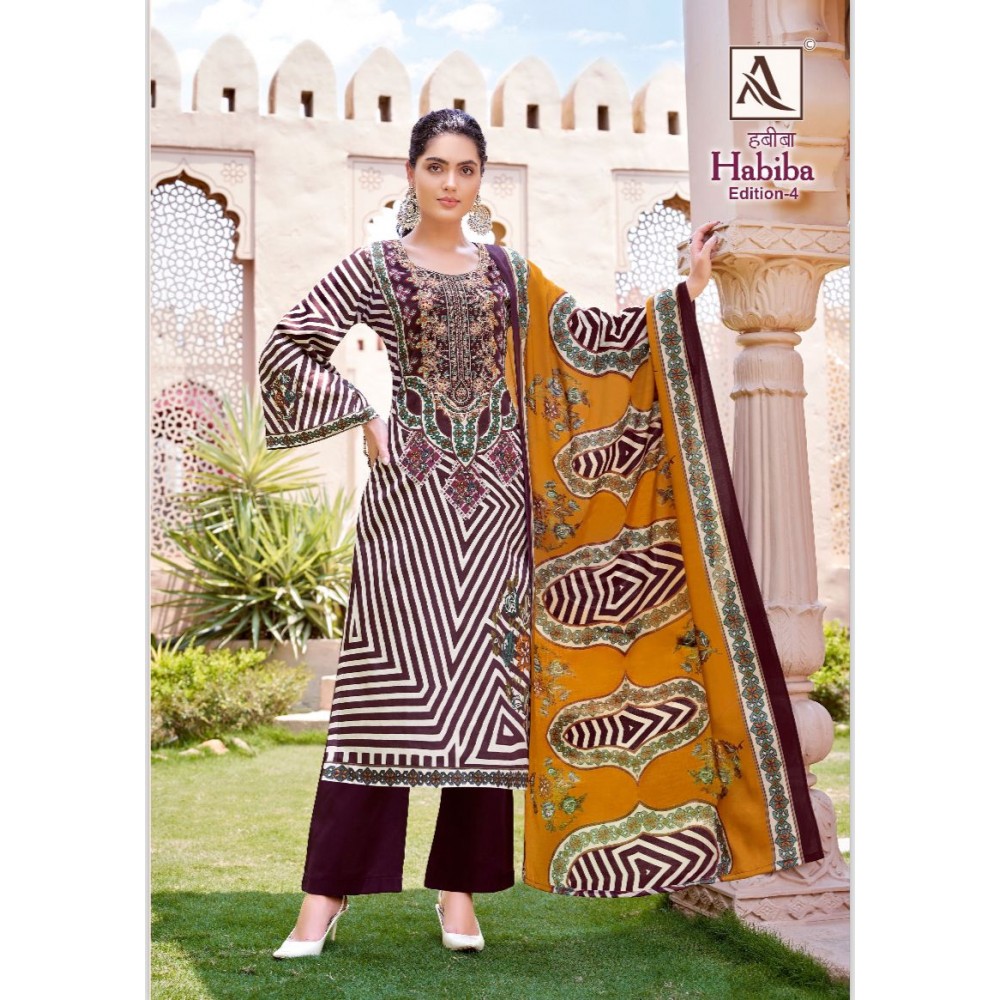 HABIBA 4 ALOK SUITS (Cotton Dupatta)