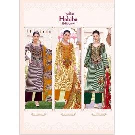 HABIBA 4 ALOK SUITS (Cotton Dupatta)