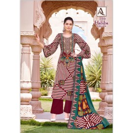 HABIBA 4 ALOK SUITS (Cotton Dupatta)