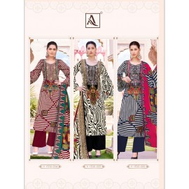 HABIBA 4 ALOK SUITS (Cotton Dupatta)