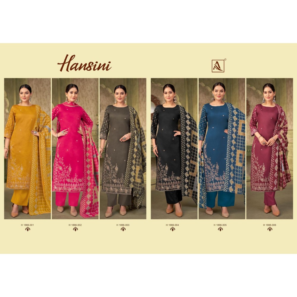 HANSINI ALOK SUITS  (Cotton Dupatta)