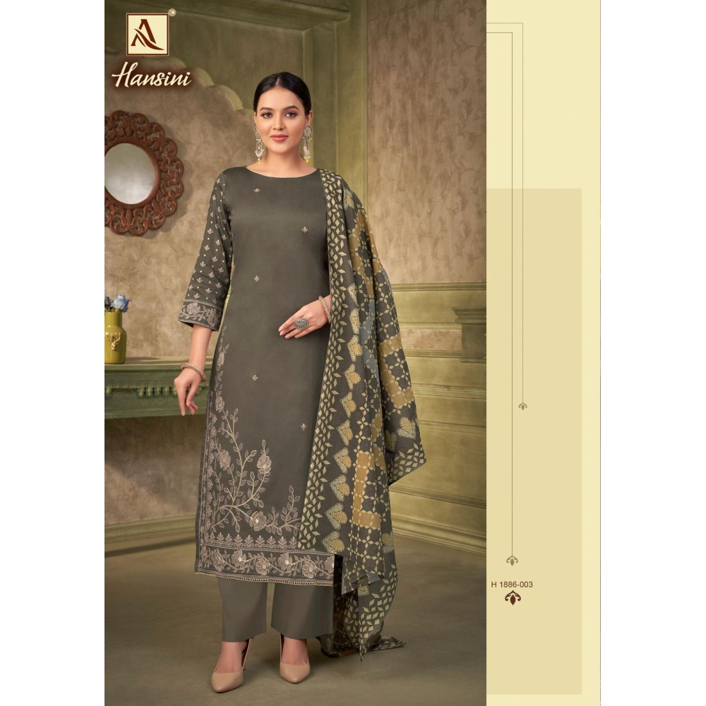 HANSINI ALOK SUITS  (Cotton Dupatta)