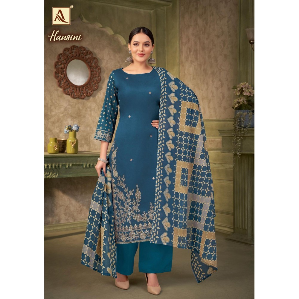 HANSINI ALOK SUITS  (Cotton Dupatta)