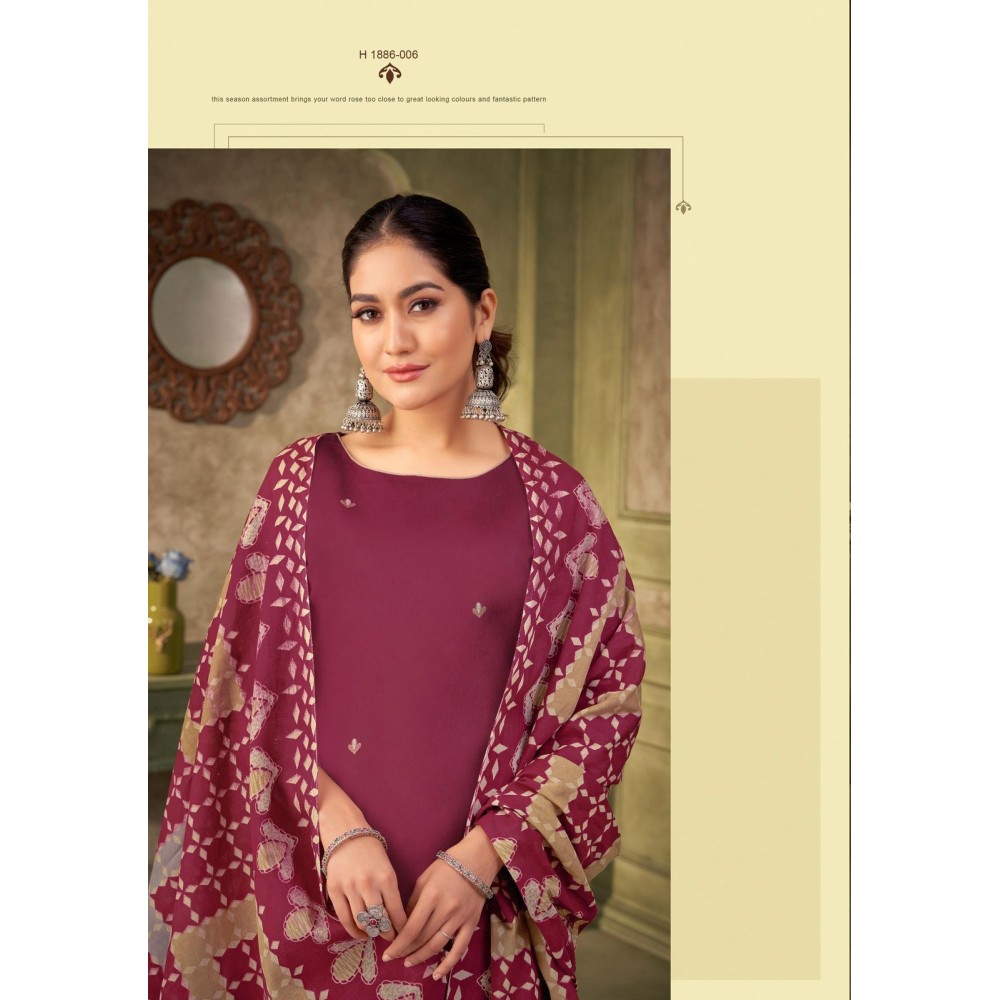 HANSINI ALOK SUITS  (Cotton Dupatta)