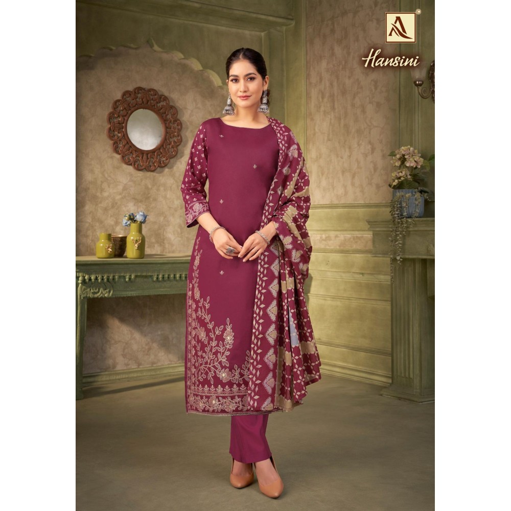 HANSINI ALOK SUITS  (Cotton Dupatta)