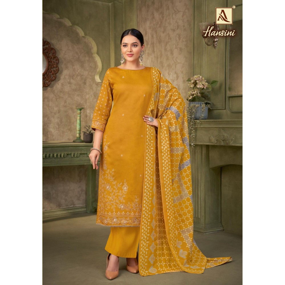 HANSINI ALOK SUITS  (Cotton Dupatta)