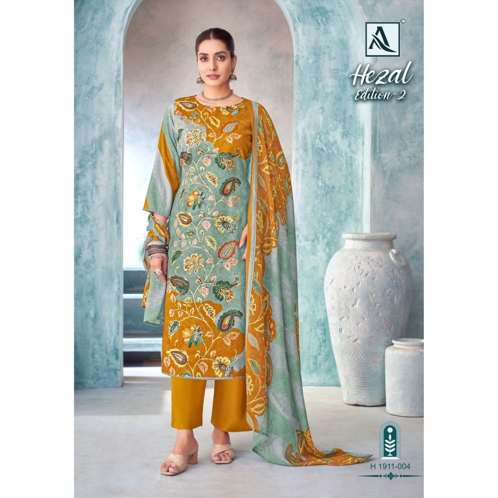 HEZAL 2 ALOK SUITS (Cotton Dupatta)